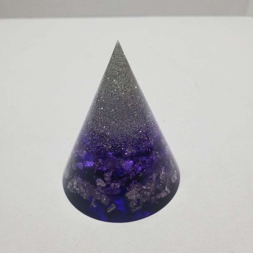 Small Purple / Sliver Resin Cone